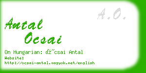 antal ocsai business card